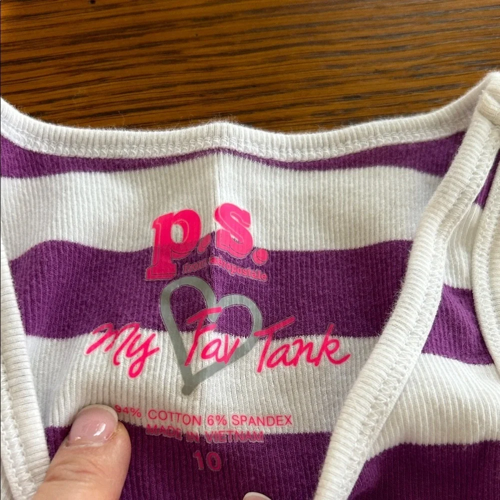Purple and Gray Striped Kids Outfit